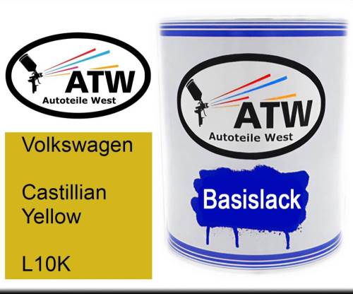 Volkswagen, Castillian Yellow, L10K: 1L Lackdose, von ATW Autoteile West.